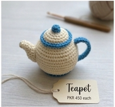 Handmade crochet teapot